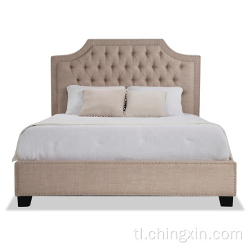 Button tufting upholstered tela bed bedroom furniture